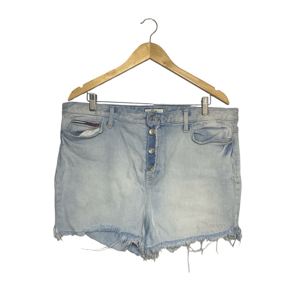 Tommy Hilfiger Women’s High Rise Shorty Jaan Shorts Blue Washed Size 18